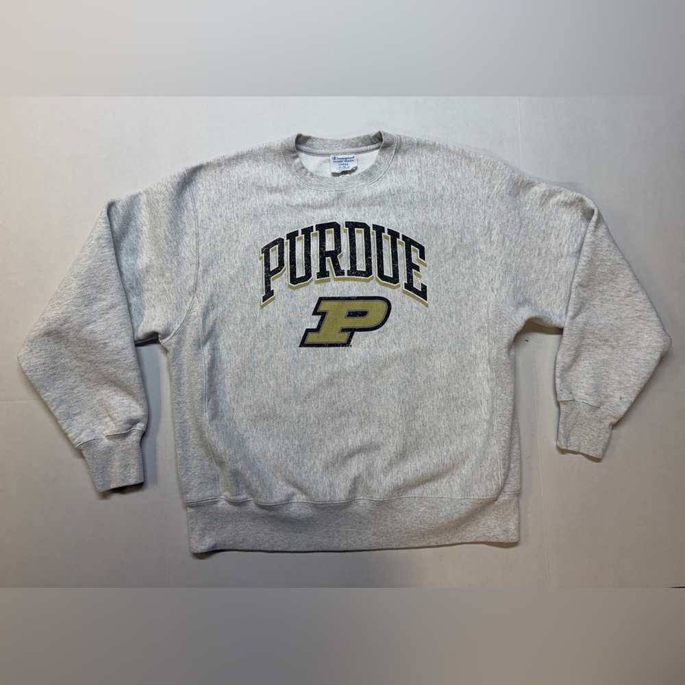Vintage Champion Reverse Weave Purdue Men’s‎ Large Grey Crewneck Sweatshirt